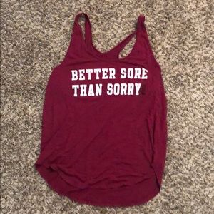 PINK L workout tank top